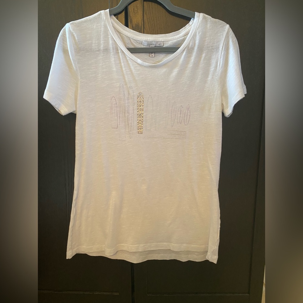 O’Neill white surfboard tshirt